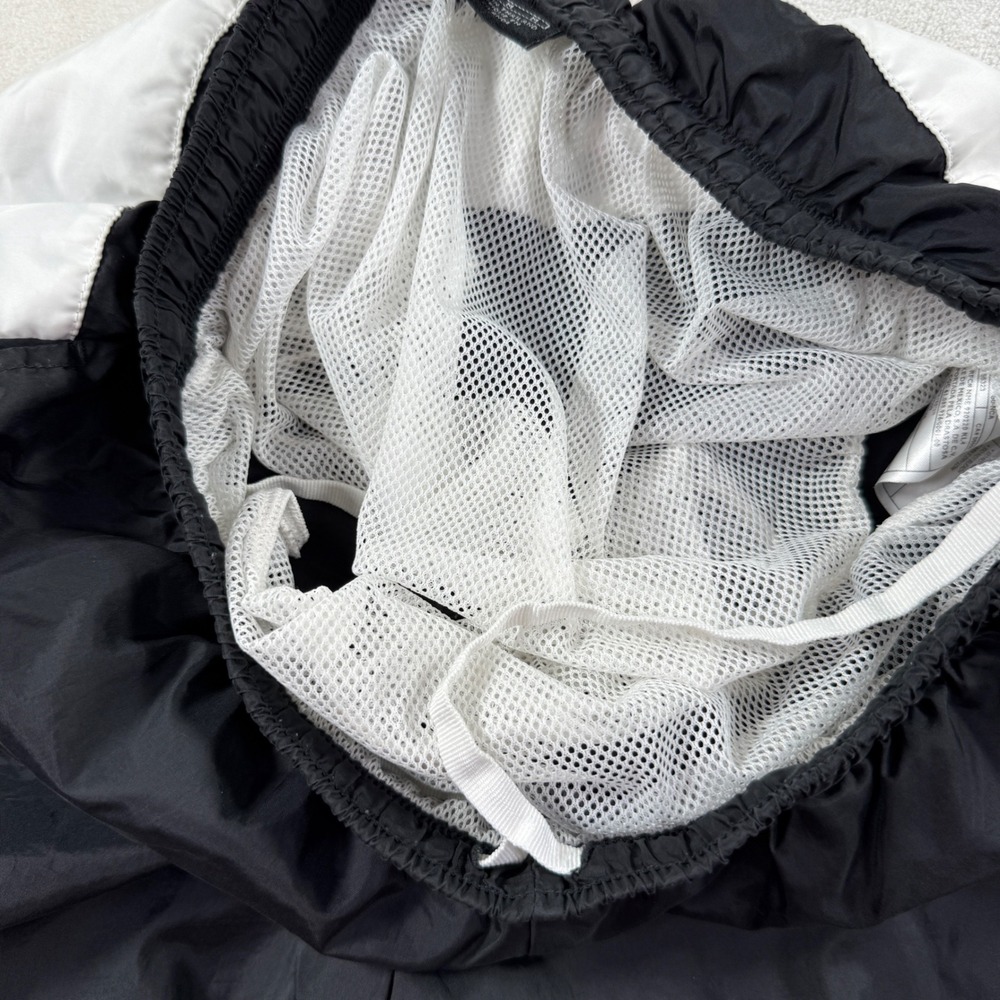 Nike Vintage Mens Black White Block Letter Logo Mesh Lined Athletic Shorts Med - Picture 4 of 7